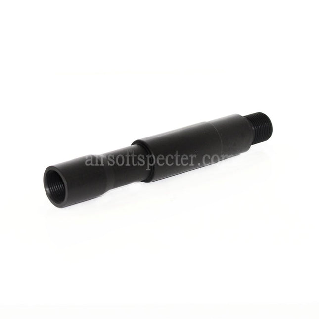 Extension de canon externe CQB 100mm en aluminium E&C 4 - Filetage anti-horaire CCW 14mm pour fusils AEG GBB séries M4 M16 Noir