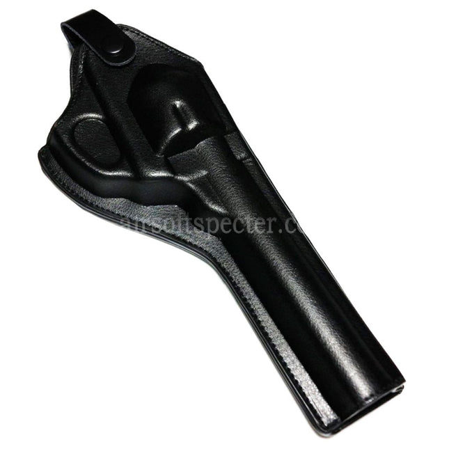 AIRSOFT SPECTER Faux Leather Long Style Revolver Pistol Holster Black