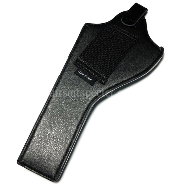 AIRSOFT SPECTER Faux Leather Long Style Revolver Pistol Holster Black