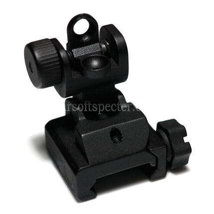 APS Folding Battle Rear Sight Fits For All M4 M16 AR-Series Rifles Airsoft with standard 20mm RIS/RAS rail