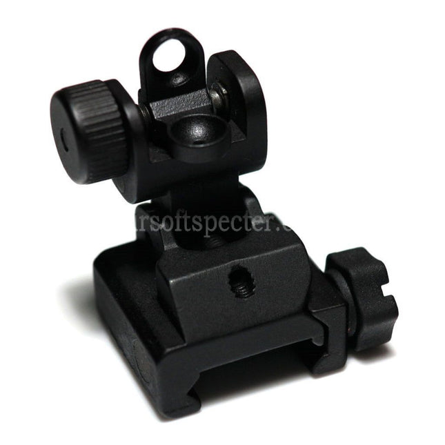 APS Folding Battle Rear Sight Fits For All M4 M16 AR-Series Rifles Airsoft with standard 20mm RIS/RAS rail