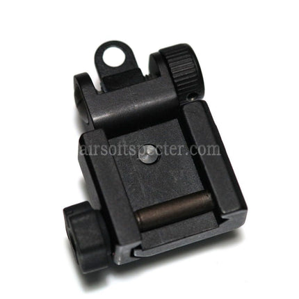 APS Folding Battle Rear Sight Fits For All M4 M16 AR-Series Rifles Airsoft with standard 20mm RIS/RAS rail