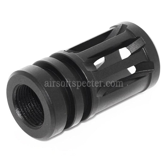 APS ASR Muzzle Flash Hider For -14mm CCW Counter-Clockwise Thread Barrel Rifles Airsoft Black