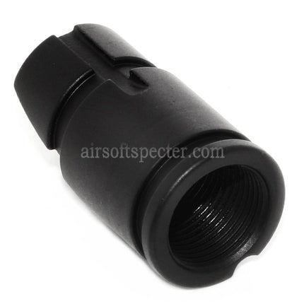 APS AKM Slant Flash Hider For -14mm CCW Counter-Clockwise Thread Barrel Rifles Airsoft Black