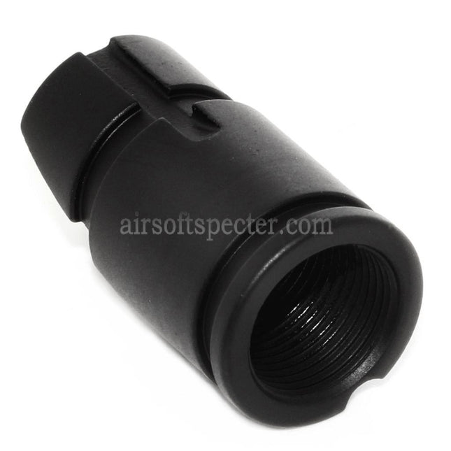 APS AKM Slant Flash Hider For -14mm CCW Counter-Clockwise Thread Barrel Rifles Airsoft Black