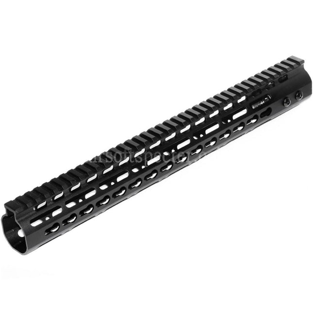 AIRSOFT SPECTER CNC Aluminum 15 Inches Keymod RAS Handguard Rail System For M4 M16 Series AEG Rifles Black