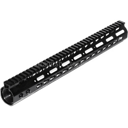 AIRSOFT SPECTER CNC Aluminum 15 Inches Keymod RAS Handguard Rail System For M4 M16 Series AEG Rifles Black
