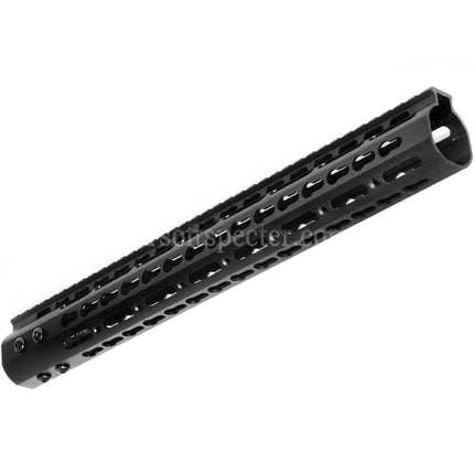 AIRSOFT SPECTER CNC Aluminum 15 Inches Keymod RAS Handguard Rail System For M4 M16 Series AEG Rifles Black