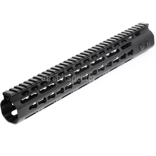 AIRSOFT SPECTER CNC Aluminum 13.5 Inches Keymod RAS Handguard Rail System For M4 M16 Series AEG Rifles Black