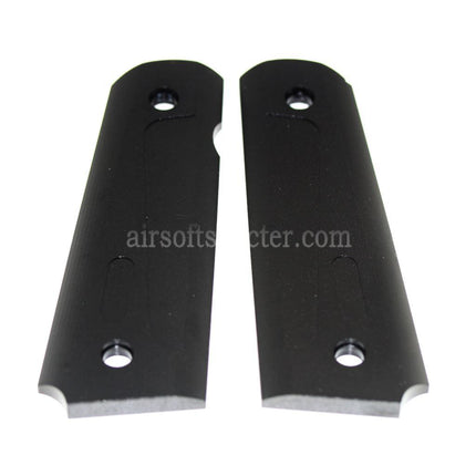 AIRSOFT SPECTER CNC Aluminum Grip Cover For Tokyo Marui M1911 M.E.U. ARMY ARMAMENT 1911 Series Pistols Black