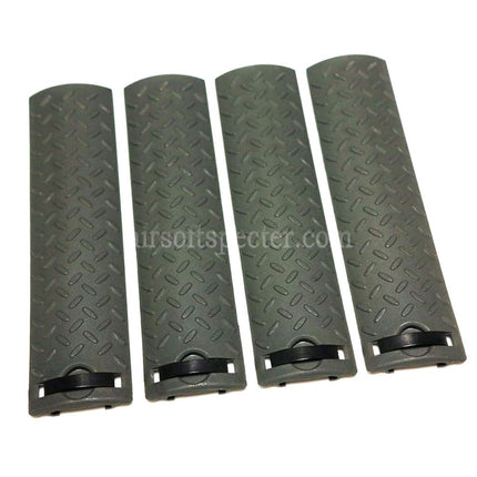AIRSOFT SPECTER 4pcs Set Skidproof Texture Type Rail Cover Panel ACU Foliage Green FG