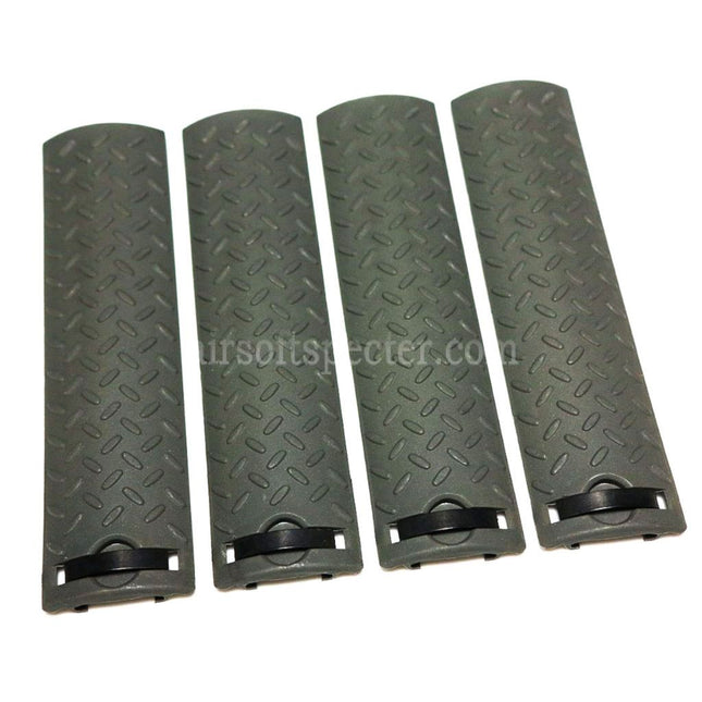 AIRSOFT SPECTER 4pcs Set Skidproof Texture Type Rail Cover Panel ACU Foliage Green FG