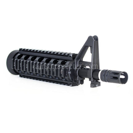 E&C CNC Aluminum RAS Front Set Handguard Rail System With 9.5 Inches Outer Barrel For M4CQB AEG Rifles Airsoft Black