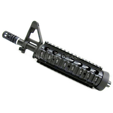 E&C CNC Aluminum RAS Front Set Handguard Rail System With 9.5 Inches Outer Barrel For M4CQB AEG Rifles Airsoft Black