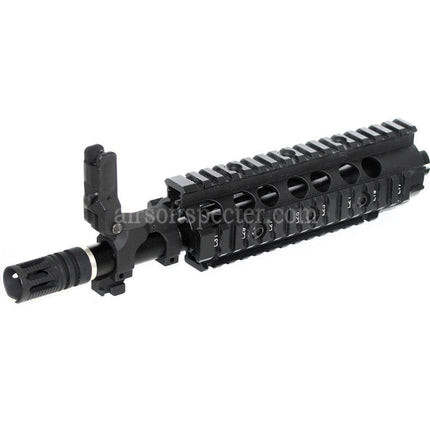 E&C CNC Aluminum RAS Front Set Handguard Rail System For SR16 M4 M16 Series AEG Rifles Airsoft Black