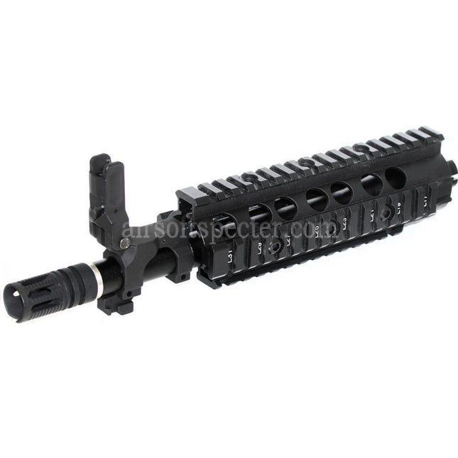 E&C CNC Aluminum RAS Front Set Handguard Rail System For SR16 M4 M16 Series AEG Rifles Airsoft Black