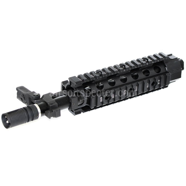 E&C CNC Aluminum RAS Front Set Handguard Rail System For SR16 M4 M16 Series AEG Rifles Airsoft Black