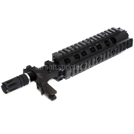 E&C CNC Aluminum RAS Front Set Handguard Rail System For SR16 M4 M16 Series AEG Rifles Airsoft Black