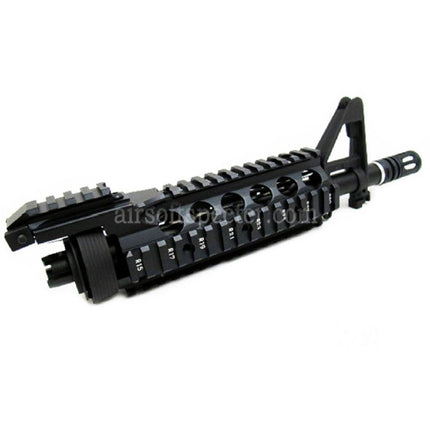 E&C CNC Aluminum RIX RAS Front Set Handguard Rail System With 9.5 Inches Outer Barrel For M4 M16 Series AEG Rifles Airsoft Black