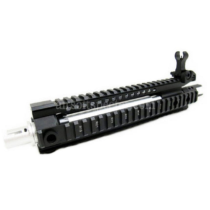 E&C CNC Aluminum MK110 RAS Front Set Handguard Rail System With 9.5 Inches Outer Barrel For M4 M16 M4A1 Series AEG Rifles Airsoft Black