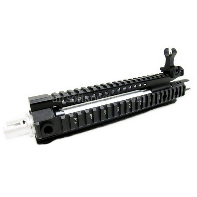 E&C CNC Aluminum MK110 RAS Front Set Handguard Rail System With 9.5 Inches Outer Barrel For M4 M16 M4A1 Series AEG Rifles Airsoft Black