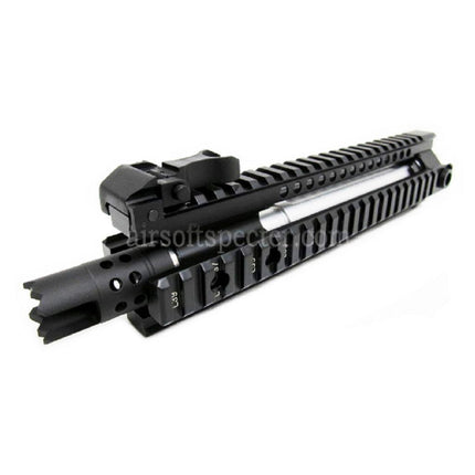 E&C CNC Aluminum MK110 RAS Front Set Handguard Rail System With 9.5 Inches Outer Barrel For M4 M16 M4A1 Series AEG Rifles Airsoft Black