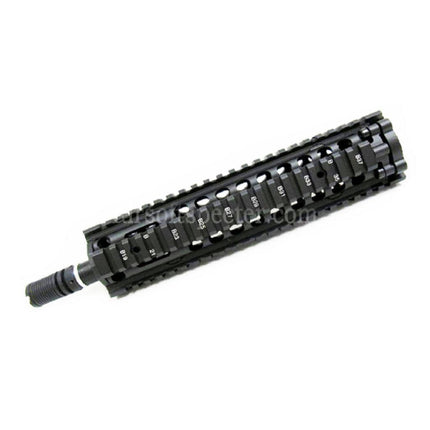 E&C CNC Aluminium M18 RAS Front Set Garde-main Rail System avec Canon Externe de 9 Pouces pour Fusils Airsoft AEG Series M4 M16 M18 Noir