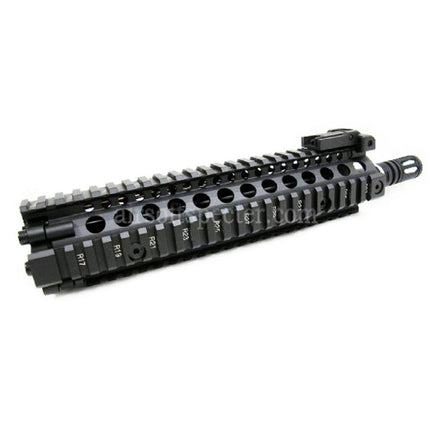 E&C CNC Aluminium M18 RAS Front Set Garde-main Rail System avec Canon Externe de 9 Pouces pour Fusils Airsoft AEG Series M4 M16 M18 Noir