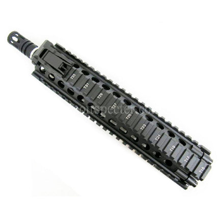 E&C CNC Aluminium M18 RAS Front Set Garde-main Rail System avec Canon Externe de 9 Pouces pour Fusils Airsoft AEG Series M4 M16 M18 Noir