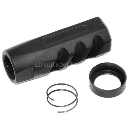 APS EMG Licensed F1 Firearms CMB Flat Faced Muzzle Brake Flash Hider For -14mm CCW Counter-Clockwise Thread Barrel Rifles Airsoft