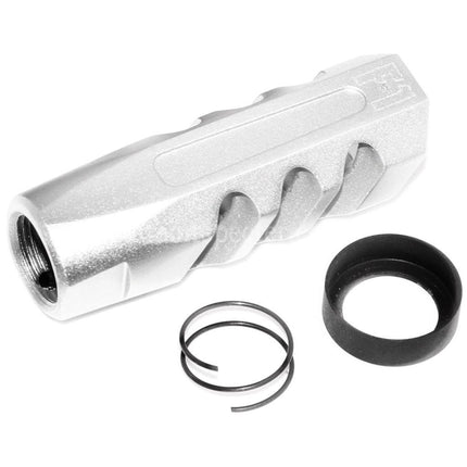APS EMG Licensed F1 Firearms Angle Faced Muzzle Brake Flash Hider For -14mm CCW Counter-Clockwise Thread Barrel Rifles Airsoft