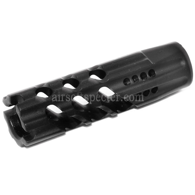 APS EMG Licensed F1 Firearms Dragon Slay Faced Muzzle Brake Flash Hider For -14mm CCW Counter-Clockwise Thread Barrel Rifles Airsoft Black