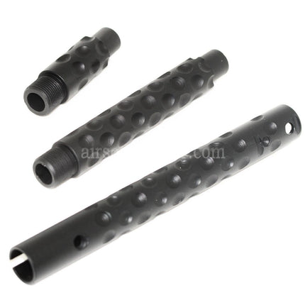 AIRSOFT SPECTER 3pcs Aluminium KAC PDW Type Outer Barrel Extension Tube -14mm CCW Counter-Clockwise Thread Rifles Black