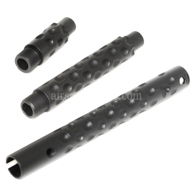 AIRSOFT SPECTER 3 pièces Aluminium KAC PDW Type Rallonge de Canon Externe -14mm CCW Filetage Antihoraire Fusils Noir