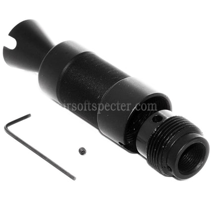 CYMA AK74U Metal Flash Hider For -14mm CCW Counter-Clockwise Thread Barrel Rifles Airsoft Black