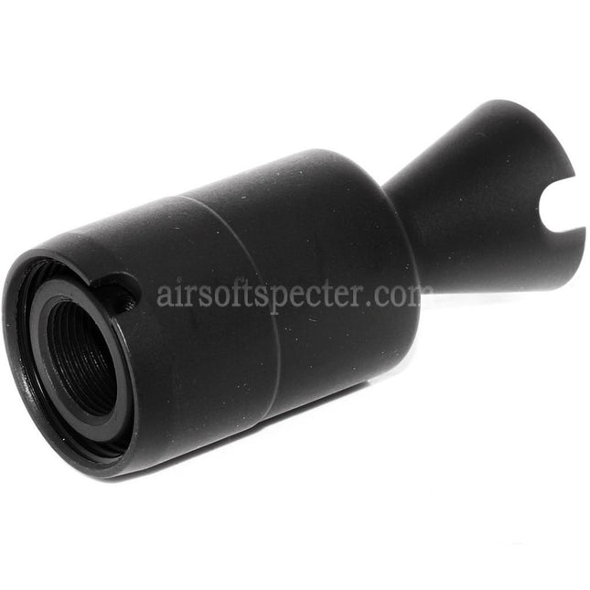 CYMA AKS74U Metal Flash Hider For -14mm CCW Counter-Clockwise Thread Barrel Rifles Airsoft Black