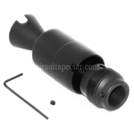 CYMA AKS74U Metal Flash Hider For -14mm CCW Counter-Clockwise Thread Barrel Rifles Airsoft Black