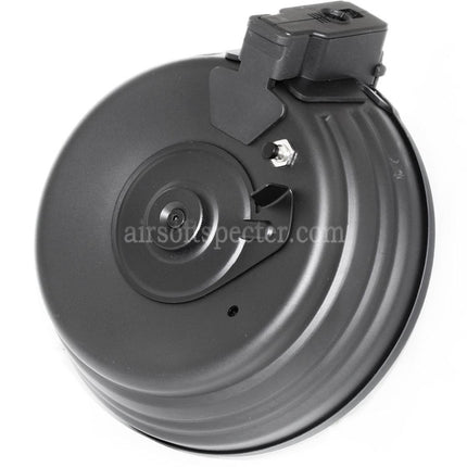 CYMA 2500rd Sheet Steel Sound Control Electric Drum Magazine For AK Series AEG Rifles Airsoft Black