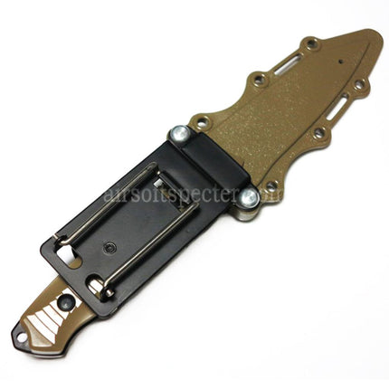 CYMA Plastic 141 Nimravus Tanto Knife (Non-Sharp Soft Rubber Fake Knife) with Sheath