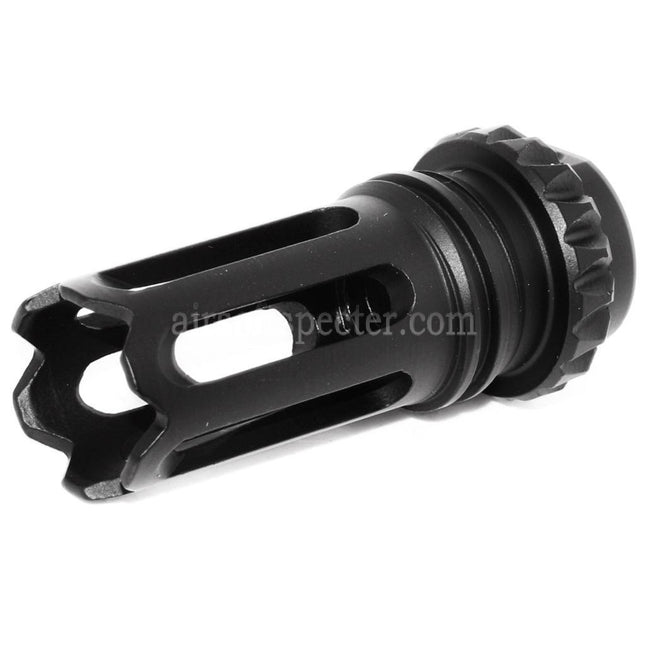 D-BOYS QD SCAR Type Flash Hider For -14mm CCW Counter-Clockwise Thread Barrel Rifles Airsoft Black