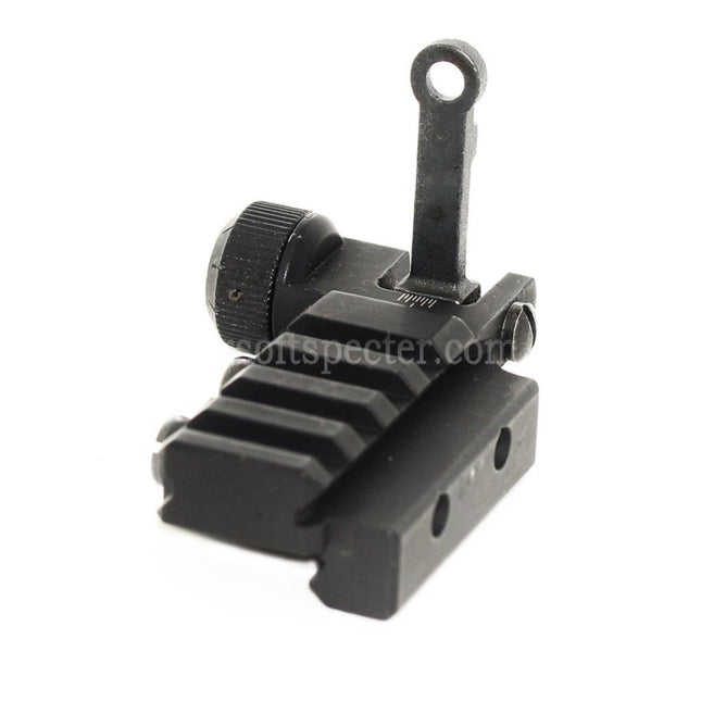 D-BOYS PDW Flip-Up Rear Sight Base For 20mm Rail Rifles Airsoft