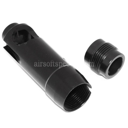 D-BOYS AK74S Flash Hider For -14mm CCW Counter-Clockwise Thread Barrel Rifles Airsoft Black