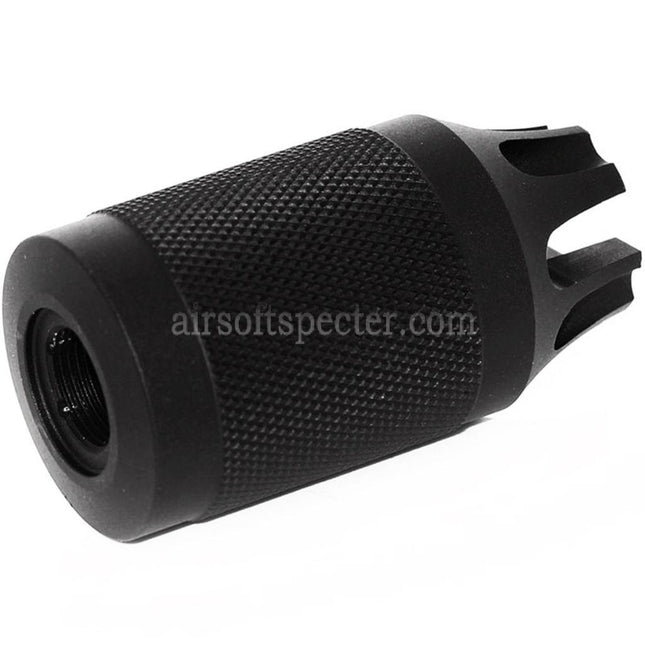 AIRSOFT SPECTER Diablo Type Metal Flash Hider For -14mm CCW Counter-Clockwise Thread Barrel Rifles Airsoft Black