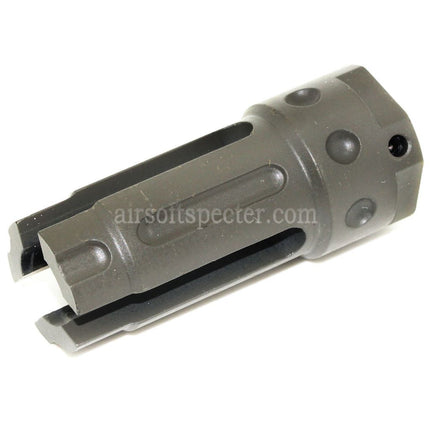 AIRSOFT SPECTER 57mm QDC Style Muzzle Brake Flash Hider For -14mm CCW Counter-Clockwise Thread Barrel Rifles