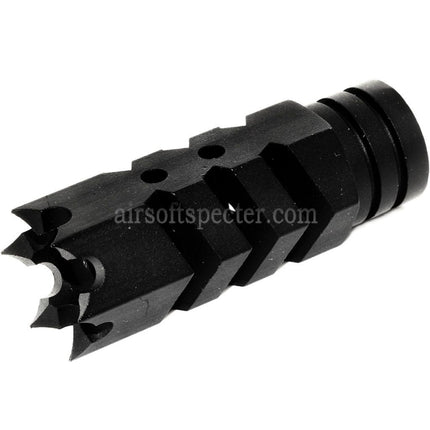 AIRSOFT SPECTER 64mm Spiked Breacher Flash Hider For -14mm CCW Counter-Clockwise Thread Barrel Rifles