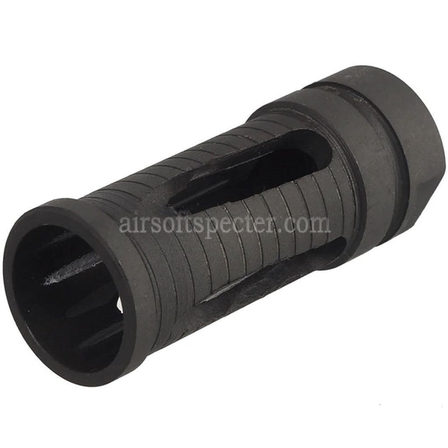 AIRSOFT SPECTER 56mm Metal Flash Hider Suitable For -14mm CCW Counter-Clockwise Thread Barrel Rifles Black