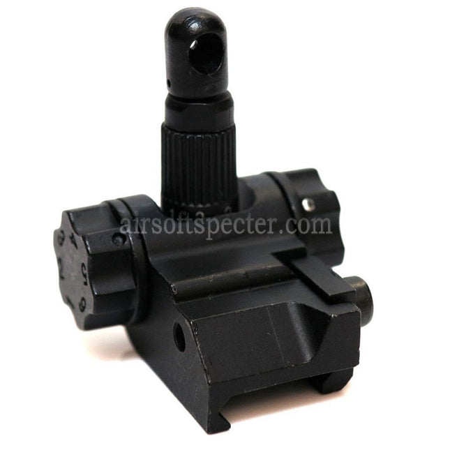 D-BOYS SCAR Type Metal Flip Up Rear Sight For M4 M16 AR Series Rifles Airsoft