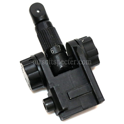 D-BOYS SCAR Type Metal Flip Up Rear Sight For M4 M16 AR Series Rifles Airsoft