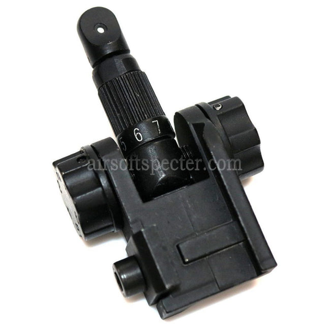D-BOYS SCAR Type Metal Flip Up Rear Sight For M4 M16 AR Series Rifles Airsoft