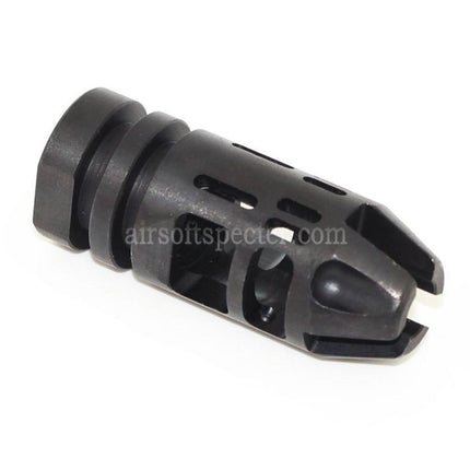 5KU EPSILON 556 Type Metal Flash Hider For -14mm CCW Counter-Clockwise Thread Barrel Rifles Airsoft Black